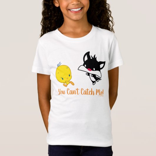 Chibi SYLVESTER™ achter TWEETY™ T-shirt (Voorkant)