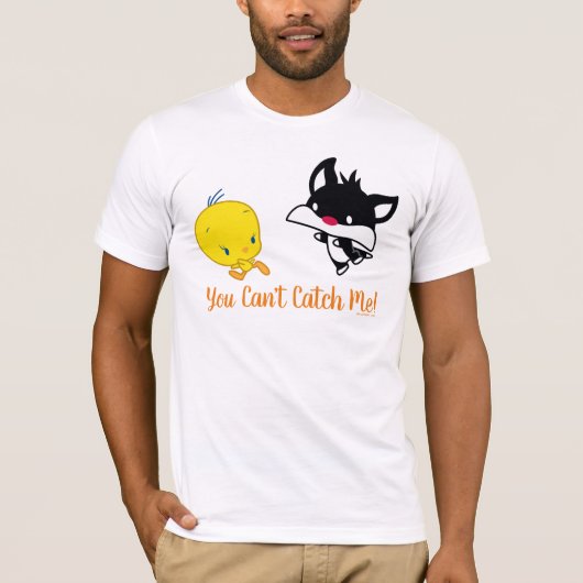Chibi SYLVESTER™ achter TWEETY™ T-shirt (Voorkant)