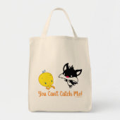 Chibi SYLVESTER™ achter TWEETY™ Tote Bag (Voorkant)