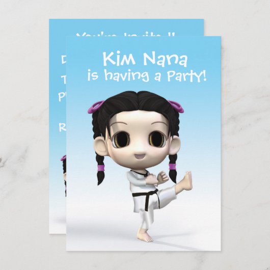 Chibi Taekwondo Kaart (Voorkant / Achterkant)