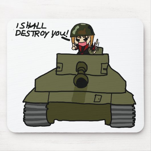 Chibi Tank Mousepad Muismat (Voorkant)
