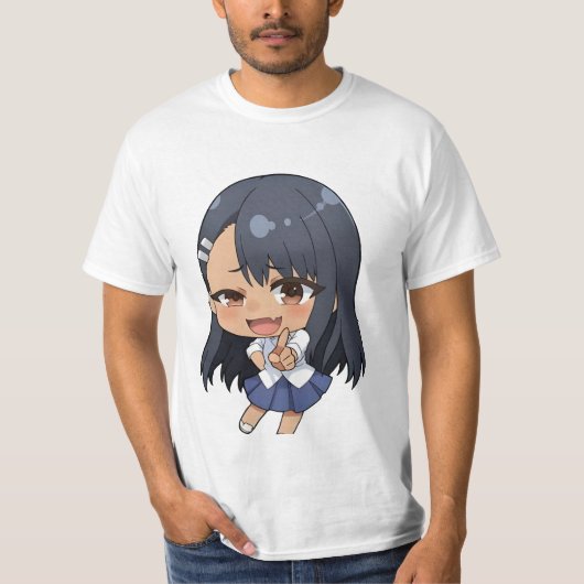 Chibi-tekenpictogrammen van het Nagatoro-anime T-shirt (Voorkant)