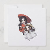 Chibi Tgcf Flat Holiday Card Feestdagenkaart (Voorkant)