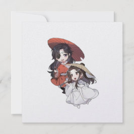 Chibi Tgcf Flat Holiday Card Feestdagenkaart