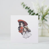 Chibi Tgcf Flat Holiday Card Feestdagenkaart (Staand voorkant)