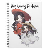 Chibi Tianguan Cifu Spiral Customized Notebook Notitieboek (Voorkant)