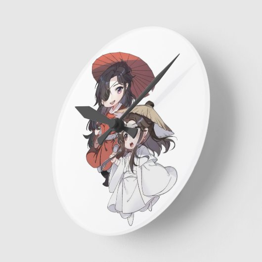 Chibi Tianguang Cifu Wall Clock Ronde Klok (Hoek)