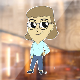 chibi-toets raamsticker