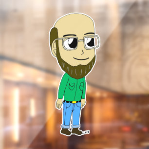 chibi-toets raamsticker