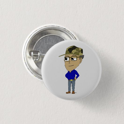 chibi-toets ronde button 3,2 cm (Voorkant /achterkant)