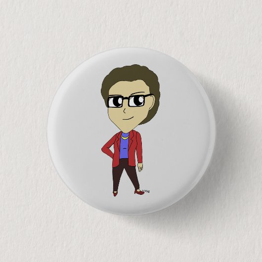 chibi-toets ronde button 3,2 cm (Voorkant)