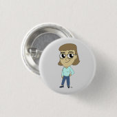 chibi-toets ronde button 3,2 cm (Voorkant /achterkant)