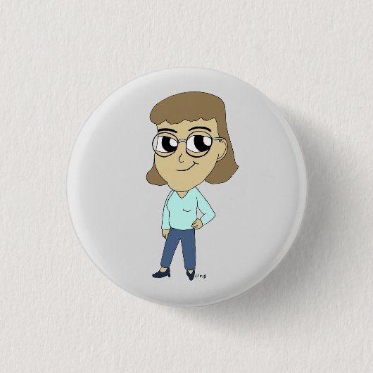 chibi-toets ronde button 3,2 cm (Voorkant)