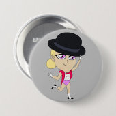 chibi-toets ronde button 7,6 cm (Voorkant /achterkant)
