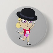 chibi-toets ronde button 7,6 cm (Voorkant)