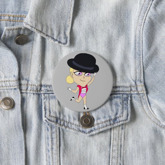 chibi-toets ronde button 7,6 cm (In situ)