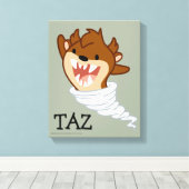 Chibi Tornado TAZ™ Canvas Afdruk (Insitu (Houten vloer))