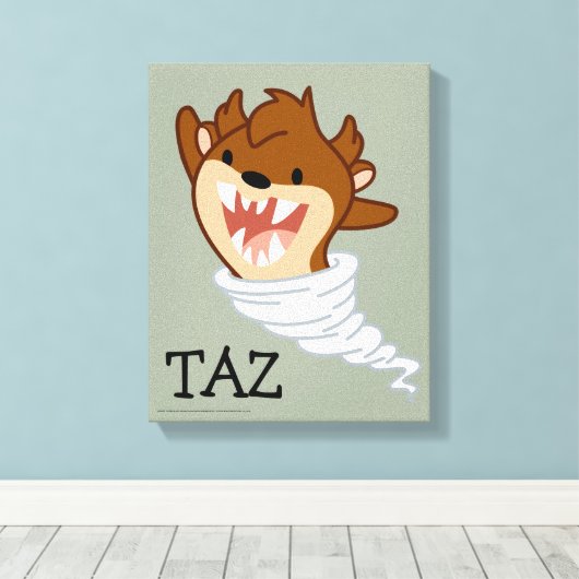 Chibi Tornado TAZ™ Canvas Afdruk (Insitu (Houten vloer))