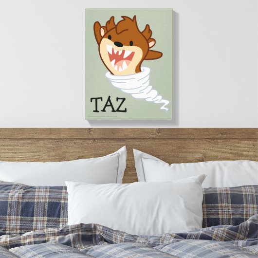 Chibi Tornado TAZ™ Canvas Afdruk (Insitu (Slaapkamer))