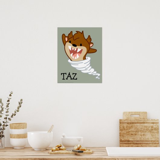 Chibi Tornado TAZ™ Poster (Keuken)