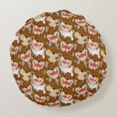 Chibi Tornado TAZ™ Rond Kussen (Achterkant)