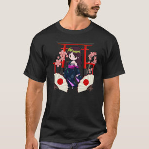 Chibi Traditioneel Japans meisje T-shirt