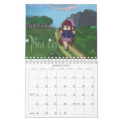 Chibi Twee pagina kleine kalender, witte kalender (Mar 2027)