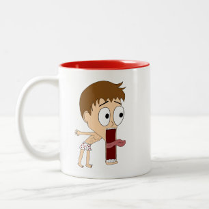 chibi tweekleurige koffiemok