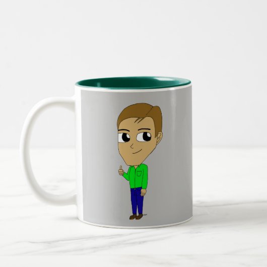 chibi tweekleurige koffiemok (Links)