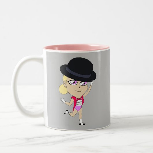 chibi tweekleurige koffiemok (Links)