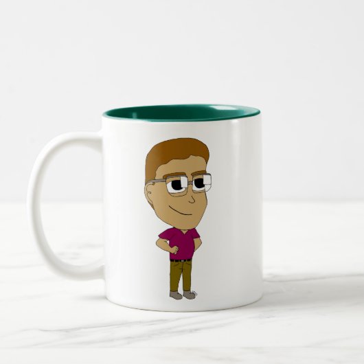 chibi tweekleurige koffiemok (Links)