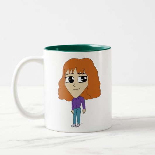 chibi tweekleurige koffiemok (Links)