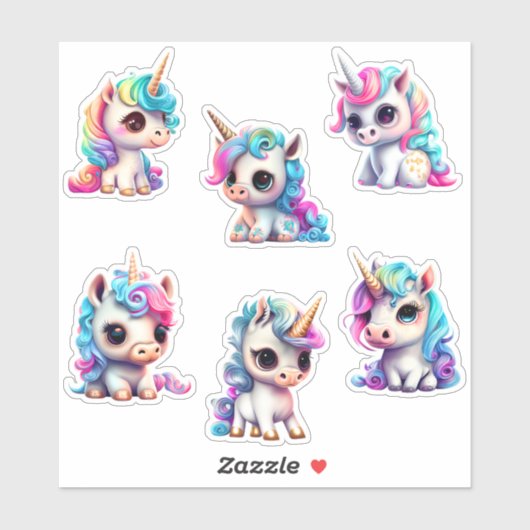 Chibi Unicorns Sticker (Vel)