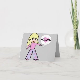 Chibi Valentijn Feestdagen Kaart