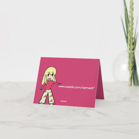 Chibi Valentijn Hearts Feestdagen Kaart (Achterkant)