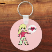 Chibi Valentijn Hearts Sleutelhanger (Voorkant)