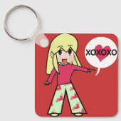 Chibi Valentijn Hearts Sleutelhanger (Voorkant)