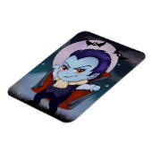 Chibi-vampier en vleermuizen magneet (Linkerzijde)