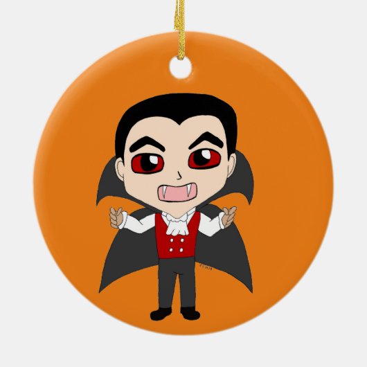 chibi vampier keramisch ornament (Achterkant)