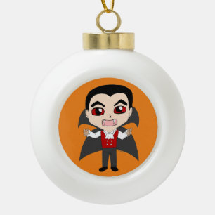 chibi vampier keramische bal ornament