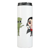 Chibi vampier, monster en mummie   thermosbeker (Achterkant)