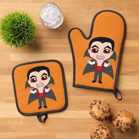 chibi vampier ovenwant & pannenlap set (Top down)