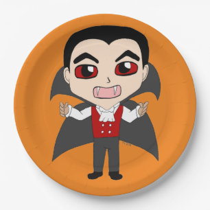 chibi vampier papieren bordje