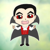 chibi vampier raamsticker (Vel 3)