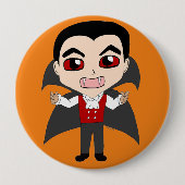 chibi vampier ronde button 4,0 cm (Voorkant)
