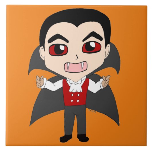 chibi vampier tegeltje (Voorkant)