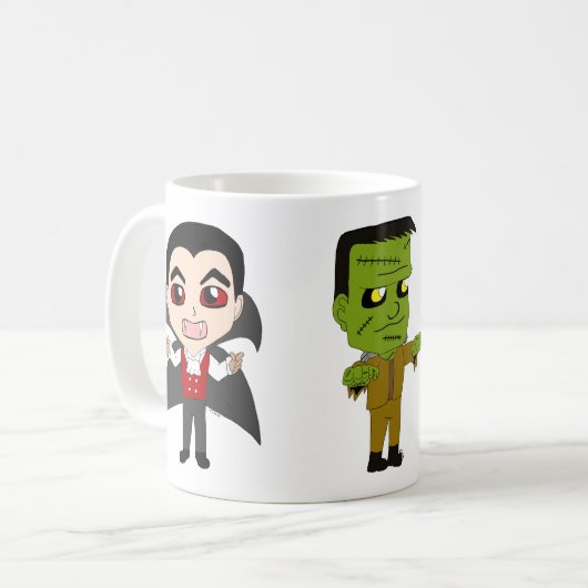 Chibi vampire, monster en mama koffiemok (Voorkant links)