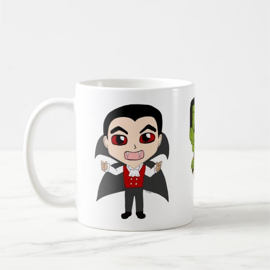 Chibi vampire, monster en mama koffiemok (Links)