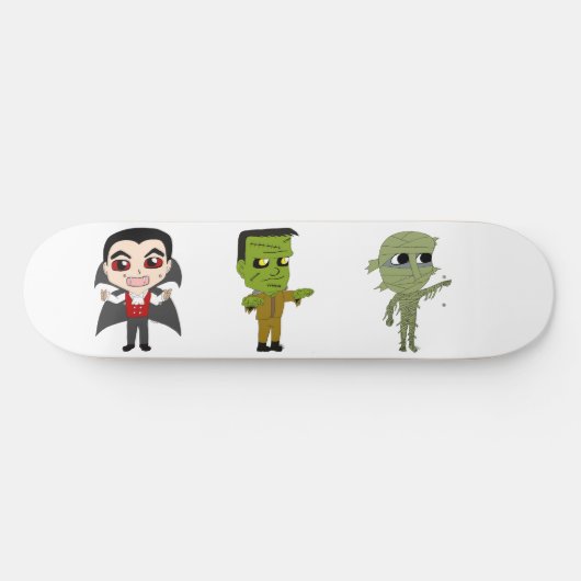 Chibi vampire, monster en mama persoonlijk skateboard (Horizontaal)