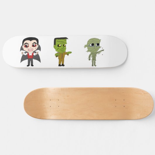 Chibi vampire, monster en mama persoonlijk skateboard (Horizontaal)